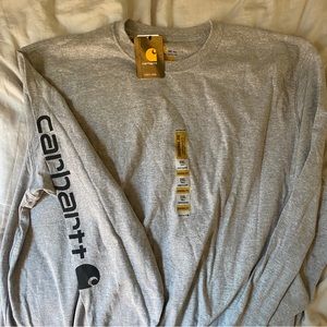 NWT Men’s Grey Carhartt Original Fit Longsleeve T-shirt